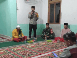 Kapolsek Anjungan, Kalbar Iptu Waryo Hadiri Safari Ramadhan di Surau An Nur