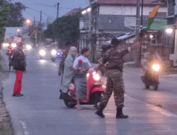 Sinergitas Kokam dan Banser dalam Pengamanan Salat Idul Fitri 1444 H di Larangan, Brebes