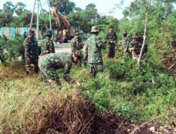 Kodim 0812 Lamongan Lakukan Pembersihan Lokasi Penanaman Mangrove Secara Serentak