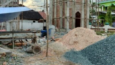 Dugaan Bermasalah, Proyek Pembangunan Menara Masjid Al-Jami Kalsel, Ini Faktanya