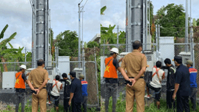 Satpol PP Badung Bongkar Tower Bodong Tahap II, Hari Pertama Sasar Wilayah Kuta Utara