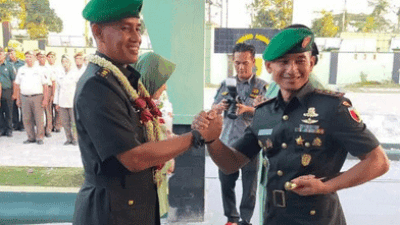 Ratusan Personel Ikuti Acara Tradisi Lepas Sambut Dandim 0812 Lamongan