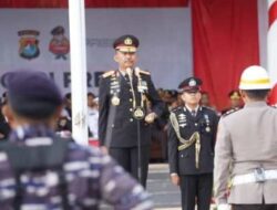 Kapolda Sulbar Irjen Pol Verdianto Bitticaca Pimpin HUT Bhayangkara ke 77 di Lapangan Merah putih