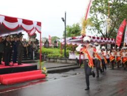 Defile Pasukan Meriahkan Peringatan Hari Bhayangkara ke-77 di Polda Bali