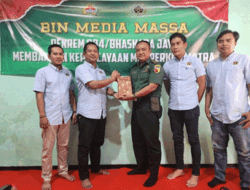 Dukung Safari Jurnalistik, PWI Sidoarjo Beri Penghargaan ke Korem 084/Bhaskara Jaya