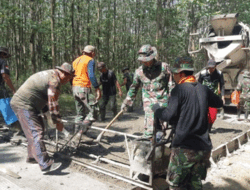 Jelang Penutupan, Satgas Karya Bhakti Kodim 0812/Lamongan Rampungkan Sasaran