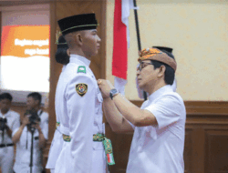 Paskibra Badung 2023 Dikukuhkan Sekda Wayan Adi Arnawa di Ruang Kertha Gosana Puspem