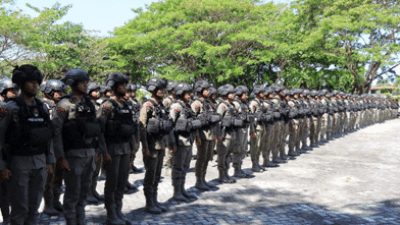 Kapolres Loteng Hadiri Pemberangkatan Personil Satbrimobda NTB BKO Satgas Amole 2023
