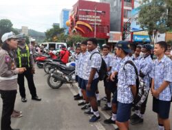 Sat Lantas Polresta Jayapura Kota Beri Edukasi Pengendara Bermotor