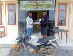 Tim Polsek Muara Tami Serahkan Motor Hasil Curanmor ke Pemiliknya