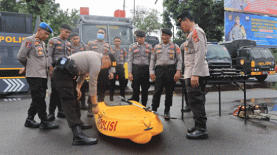 Hadapi Musim Hujan, Tim Tanggap Darurat Bencana Alam Polres Loteng Gelar Sarpras Pendukung