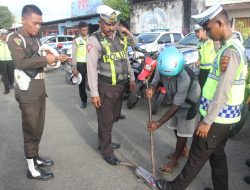 Cooling System dan Cegah Penggunaan Knalpot Brong, Dit Lantas Polda Papua Lakukan Razia Gabungan