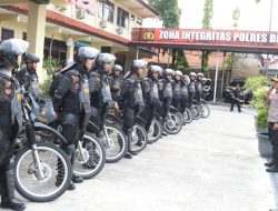 Amankan Pemilu, Peleton Power On Hand Polres Brebes Disiapkan