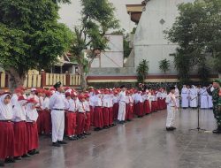 Babinsa Paguyangan, Brebes Jadi Inspektur Upacara Sekolah, Tumbuhkan Sikap Cinta Tanah Air