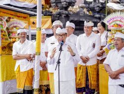 Upacara Melaspas di Pura Melanting Banjar Sulangai Petang, Sekda Badung Ajak Masyarakat Selalu Bersyukur