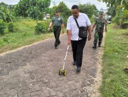 Jelang Pelaksanaan TMMD Ke-119, Kodim 0812 Lamongan Melaksanakan Pengukuran Jalan