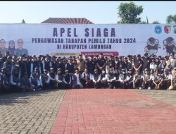 Dandim 0812/Lamongan Dampingi Forkopimda  Lamongan Hadiri Apel Siaga Pengawasan Pemilu Serentak