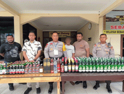 Polsek Jayapura Selatan Amankan Sebanyak 168 Miras Ilegal di Entrop