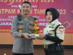 HUT Ke-43 Satpam di Polres Gresik, Satpam Tangguh Mendukung Pemilu Aman dan Damai