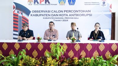 KPK Observasi Program Percontohan Kabupaten Antikorupsi di Badung