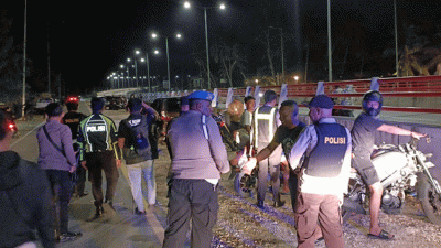 Menekan Angka Kriminalitas, UKL Regu II Polresta Jayapura Kota Patroli Malam