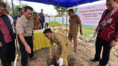 Peletakan Batu Pertama Pembangunan Gedung SMKN 1 Rangas, Mamuju, Sulbar