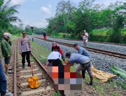 Polres Lampung Utara Evakuasi Bocah Korban Tertabrak Kereta Api