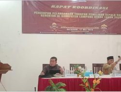 Pj Bupati Rodi Aswarodi Hadiri Persiapan Pelaksanaan Pilkada Serentak di Kabupaten Lampung Utara