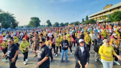 Gubernur Arinal Djunaidi Senam Lampung Berjaya Bersama Masyarakat Lampung utara