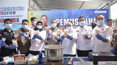 Ketua DPRD Provinsi Sulbar Hadiri Pemusnahan BB Narkotika di Kantor BNN Sulbar