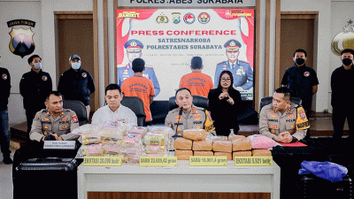 Diringkus Polisi, Dua Sindikat Kurir Sabu dan Pil Ekstasi Jaringan Sumatera-Jawa