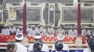 Wabup Badung Hadiri Karya Melaspas Alit di Pura Giria Buncing, Desa Adat Kapal, Mengwi