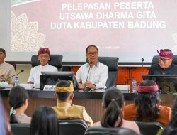 Wabup Suiasa Lepas Peserta Utsawa Dharma Gita Duta Kabupaten Badung