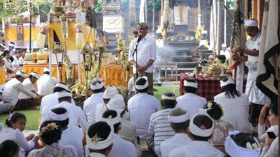 Hadiri Uleman Pujawali dan Mapunggel Ida Sesuhunan Pura Parerepan, Wabup Badung Suiasa Apresiasi Krama Jaga dan Lestarikan Budaya Warisan Leluhur