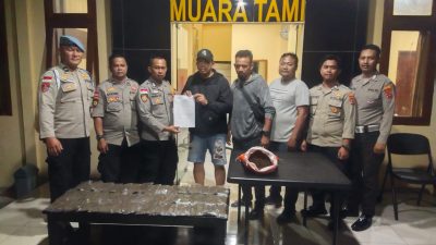 Polisi di Batas Negara Serahkan BB Ganja Hasil Temuan ke Sat Narkoba Polresta