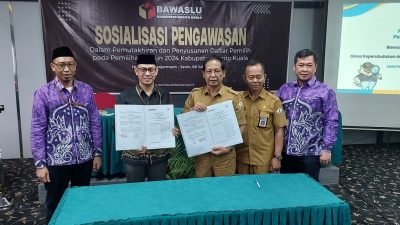Bawaslu dan Disdukcapil Kab. Batola Teken MoU Data Pemilih
