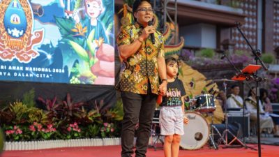 Bupati Giri Prasta Hadiri Puncak Perayaan Hari Anak Nasional