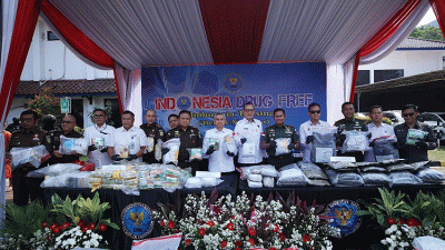 Wujudkan Indonesia Bersinar, BNN RI Musnahkan Sebanyak 278,91 Kilogram Barang Bukti Narkotika