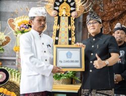 Fasilitasi Pembangunan Balai Banjar Candikuning I Baturiti, Pemkab Badung Berikan Hibah  Rp2,6 Miliar