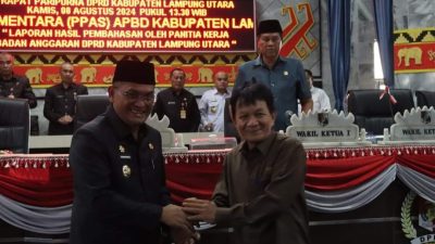 Pj. Bupati Lampung Utara Hadiri Paripurna DPRD