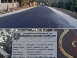 Peningkatan Jalan Kwadungan Desa Budug, Ngawi, Dikerjakan Selesai Sebelum Masa Kontrak Habis