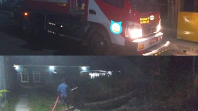 Bergerak Ditengah Senyap Malam, 5 Personel Damkar Berhasil Lokalisir Potensi Kebakaran Lahan