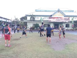 Silaturahmi Melalui Olahraga bersama Tiga Pilar Kecamatan Dalam Rangkaian HUT ke-79 TNI