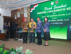 Pj Bupati Batola Dinansyah Sambut Letkol Inf Andika Suseno Sebagai Dandim 1005