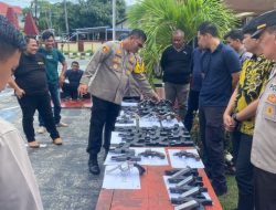 Kedepankan Pengamanan Pilkada Secara Humanis, Polresta Mamuju Simpan Senjata Api