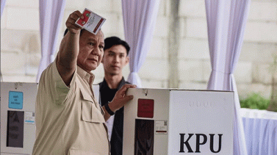 Usai Nyoblos, Presiden Prabowo Subianto Pantau Perkembangan Hitung Cepat dari Hambalang