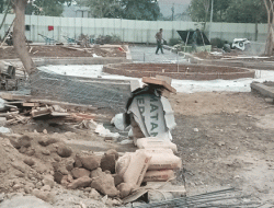 Disorot, Proyek Taman Asean Dinas Lingkungan Hidup dan Kebersihan Sidoarjo di Desa Pagerwojo