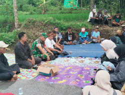 Wujudkan Swasembada Pangan, Koramil 1211/Singaparna Berkordinasi dengan Kelompok Tani