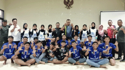 Danramil 1211/Singaparna Lepas Tim Atlet Voli Berlaga di Bupati Cup