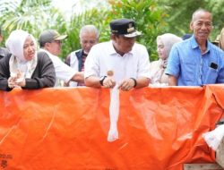 Pj Gubernur Bahtiar Bersama Ketua DPRD Sulbar Tebar Benih Ikan Nila di Tobadak Mateng